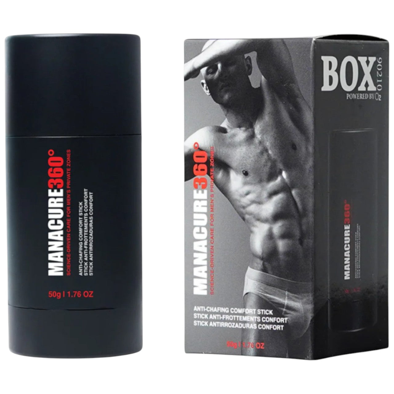 O2 MANACURE360° Anti-Chafing Comfort Stick 1.76 Fl. Oz.